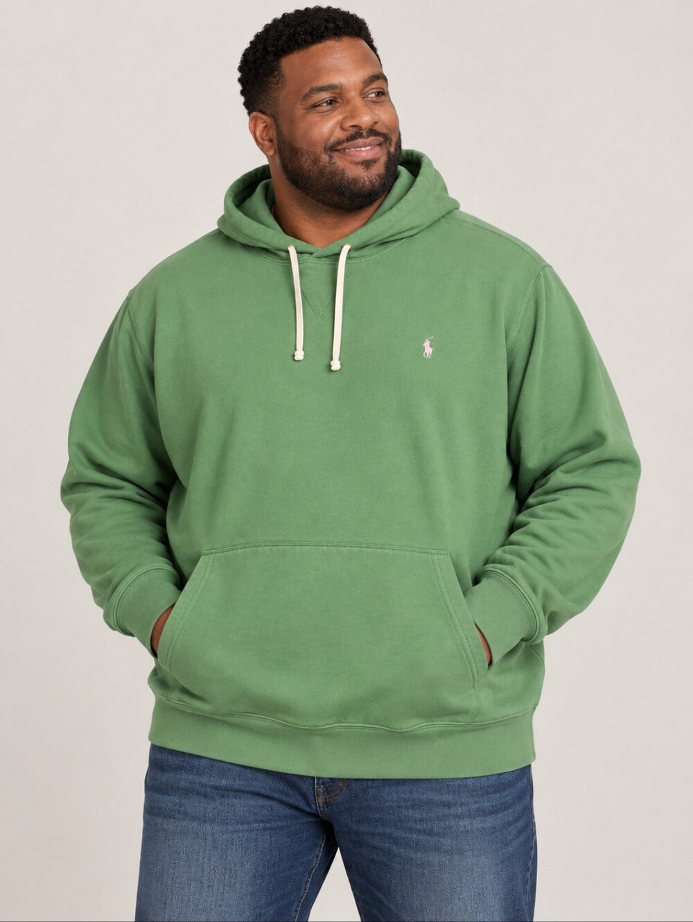 Polo Ralph Lauren 2XLT Green Fleece Pullover Hoodie Pink Pony Big & Tall